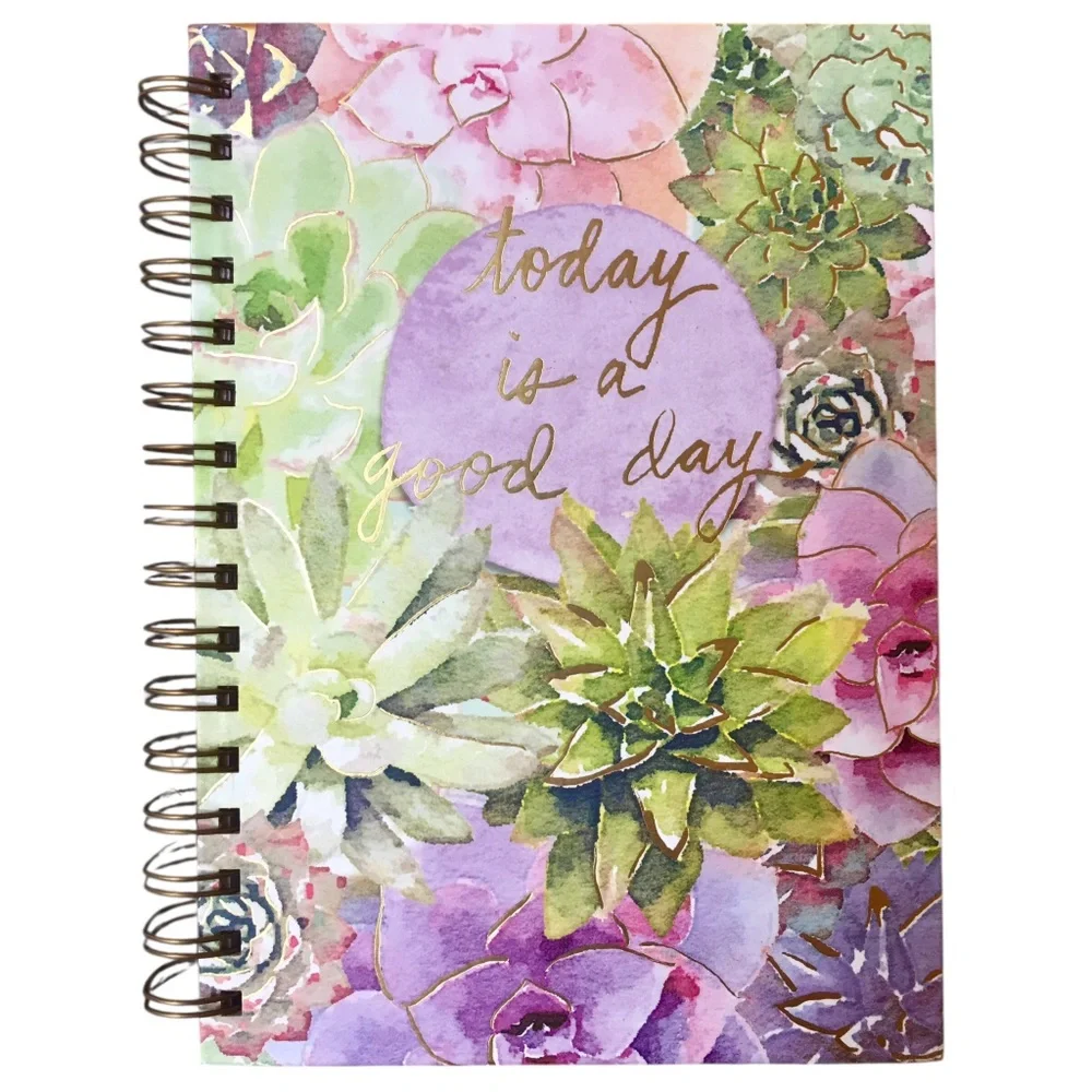 Punch Studio Good Day Succulents Spiral Hardbound Notebook (61622)